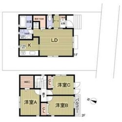 柏原市国分本町戸建貸家A・B・C棟の物件間取画像